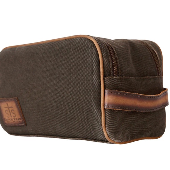 NWT - FOREMAN DARK CANVAS TOILETRY BAG by STS ๐ - Picture 3 of 5